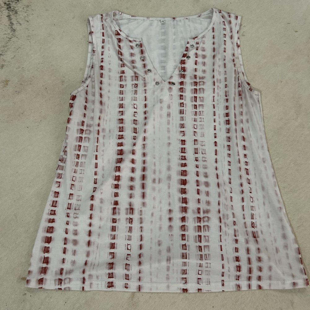 Red and White Patterned Bodysuit
